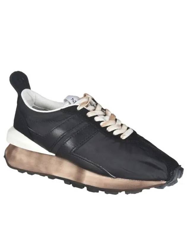 Bumper Nylon Low Top Sneakers Black - LANVIN - BALAAN 2