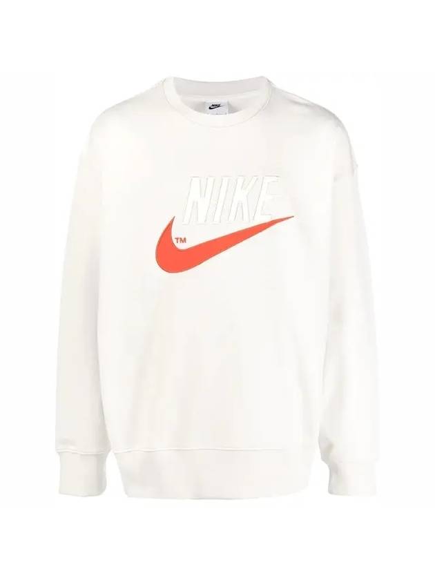 French Terry Crew Sweatshirt White - NIKE - BALAAN 1