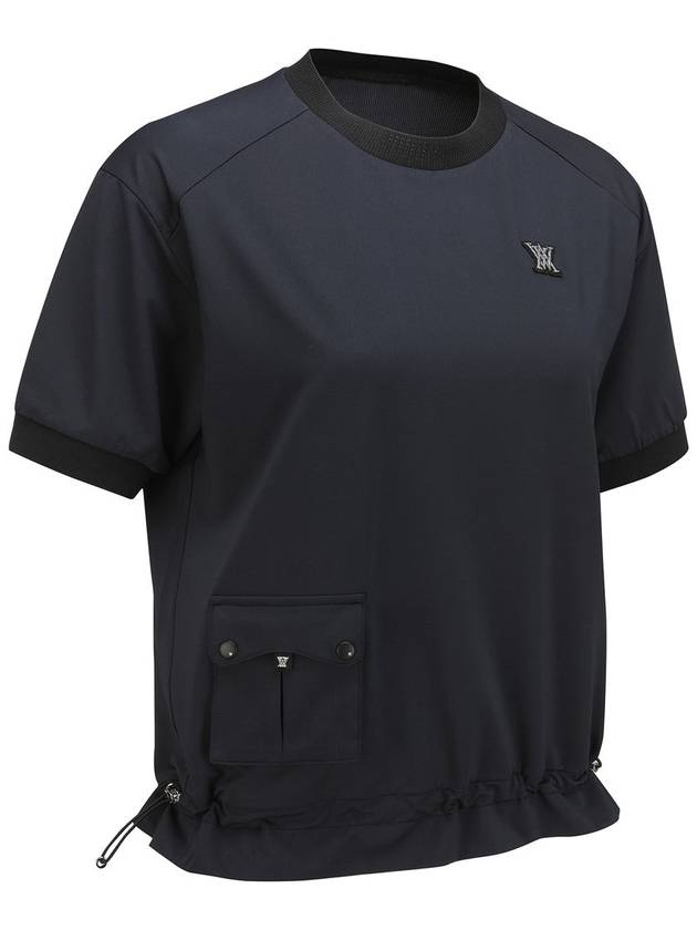 Official WOMEN WOOVEN BLOCK MOCK NECK T SHIRT BK - ANEWGOLF - BALAAN 4