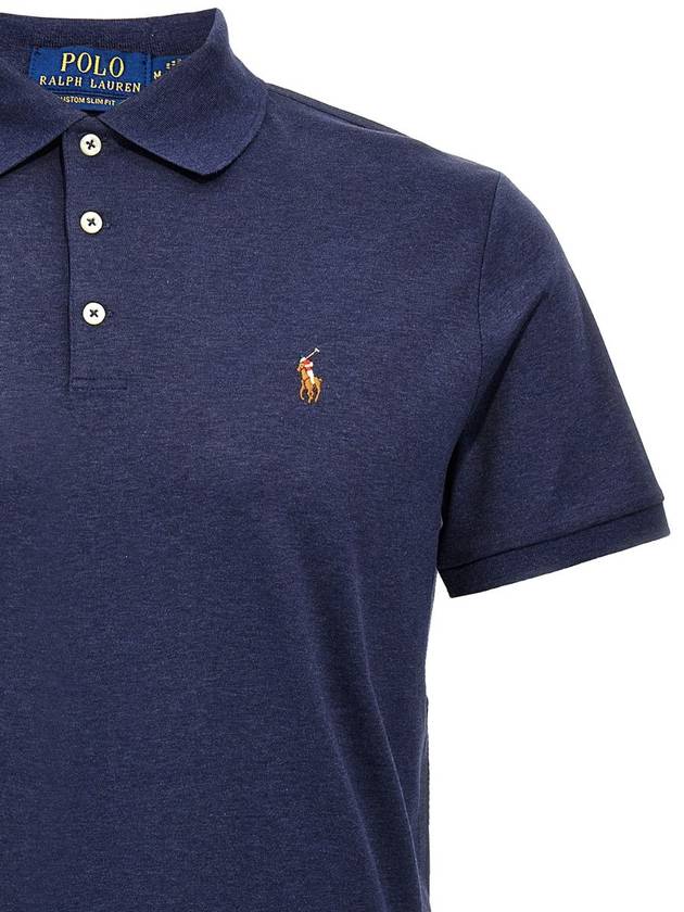 Pony Logo PK Shirt Blue - POLO RALPH LAUREN - BALAAN 4