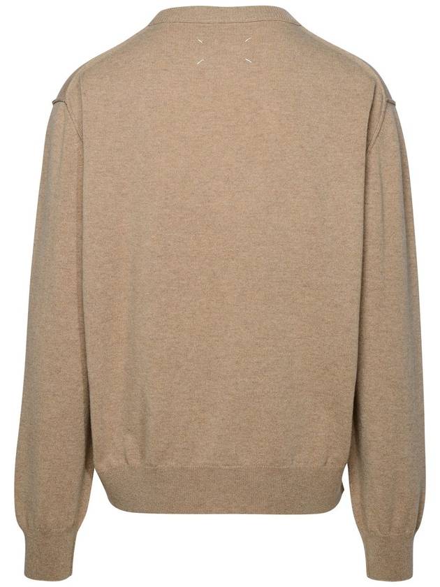 Crew Neck Wool Blend Knit Top Beige - MAISON MARGIELA - BALAAN 5