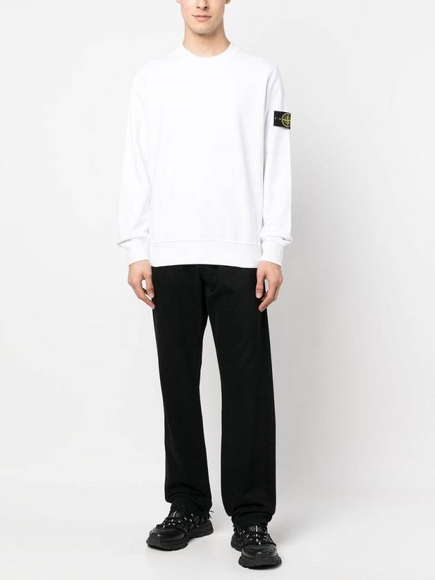 Wappen Patch Crew Neck Sweatshirt White - STONE ISLAND - BALAAN 5