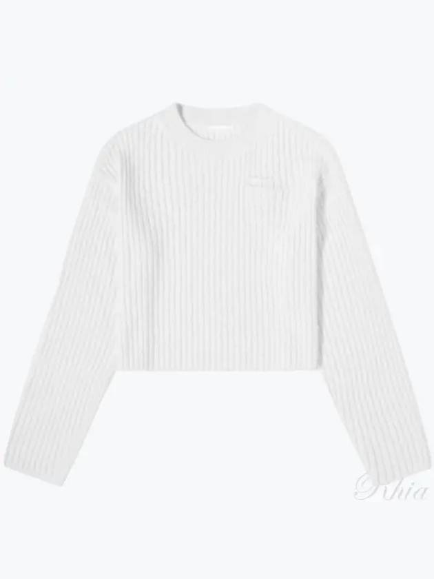 C Aria Crew N05HW707 ZJB Caria Crop Cable Knit Sweater - HELMUT LANG - BALAAN 2