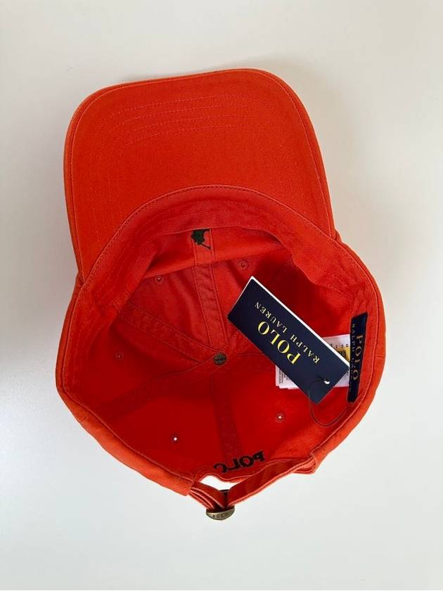 Pony Logo Embroidered Ball Cap Orange - POLO RALPH LAUREN - BALAAN 4