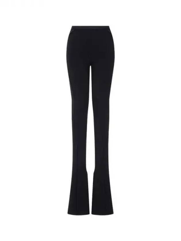 WOMEN Flared Long Easy Leggings Black 271632 - RICK OWENS - BALAAN 1