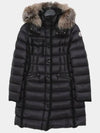 Women s Hermifur fur hood long padding black 1C51601 53048 999 - MONCLER - BALAAN 1