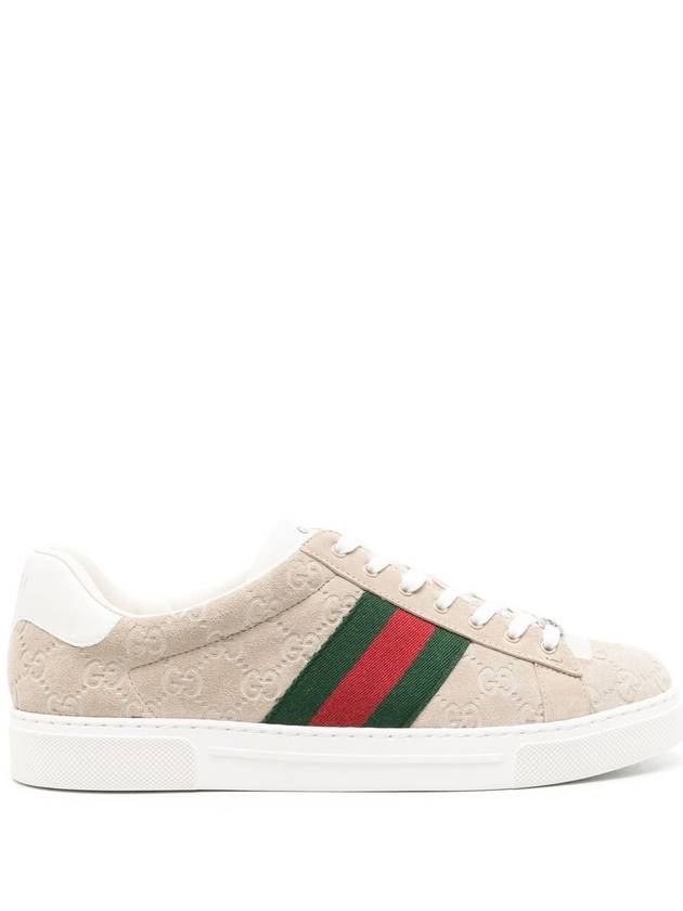 Web Ace GG Supreme Low Top Sneakers Beige Ebony - GUCCI - BALAAN 2