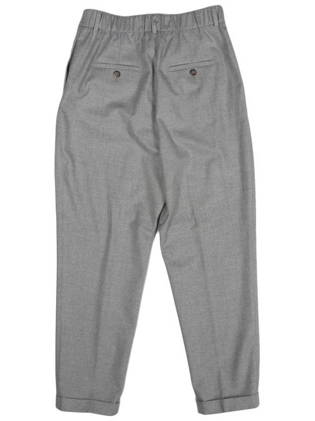 M04608 Gray onetuck turnup pants - PESERICO - BALAAN 5