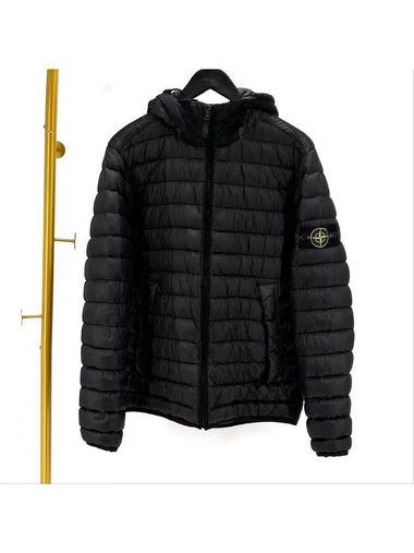 Lightweight padded hooded jacket black L size - STONE ISLAND - BALAAN 1