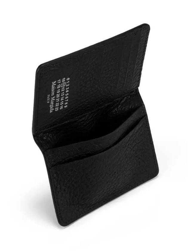 Bovine Leather Card Wallet Black - MAISON MARGIELA - BALAAN 5