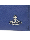 Grain Leather Slim Card Wallet Blue - VIVIENNE WESTWOOD - BALAAN 7