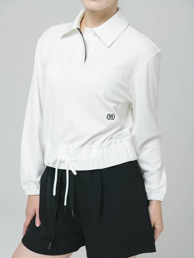 Shirt Collar Banding White Sweatshirt DO6222TS05 - DOYOUKNOWMC GOLF WEAR - BALAAN 3