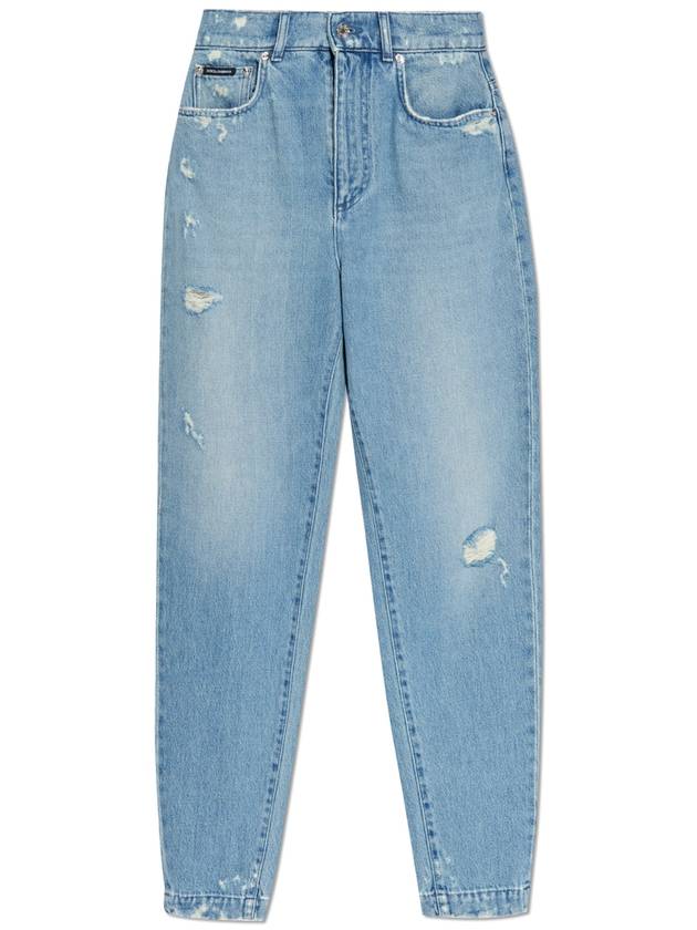 Dolce & Gabbana Jeans With Logo, Women's, Blue - DOLCE&GABBANA - BALAAN 1