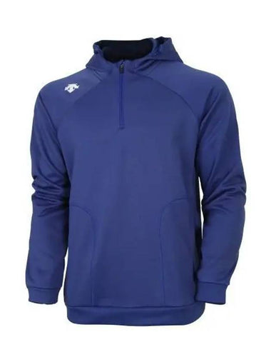 BASEBALL SM321ZHD81 Hooded Pullover Blue - DESCENTE - BALAAN 1