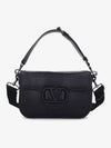 V Logo Signature Foldover Shoulder Bag Black - VALENTINO - BALAAN 2