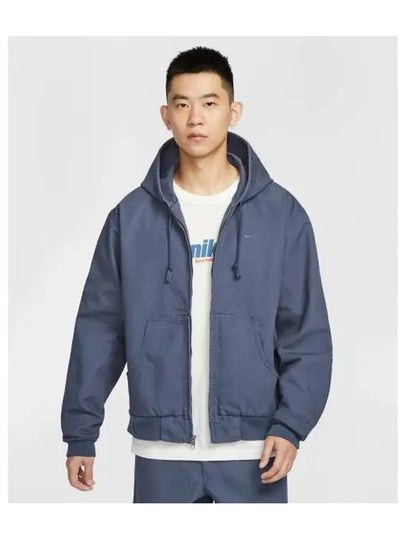 Life Logo Zip-Up Hoodie Thunder Blue - NIKE - BALAAN 2