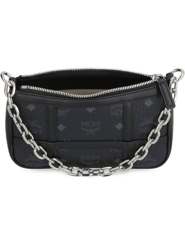 Monogram Print Chain Shoulder Bag Black - MCM - BALAAN 7