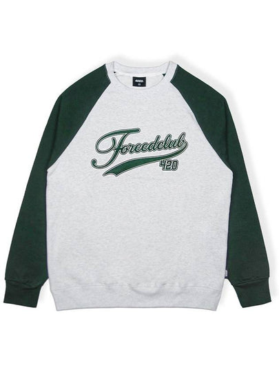 Overfit 420 Club Raglan Sweatshirt Green - FOREEDCLUB - BALAAN 2