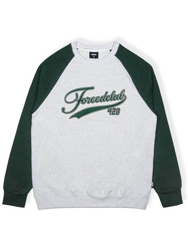 Overfit 420 Club Raglan Sweatshirt Green - FOREEDCLUB - BALAAN 1