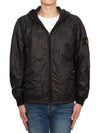 Compass Patch Hooded Jacket Black - STONE ISLAND - BALAAN 3