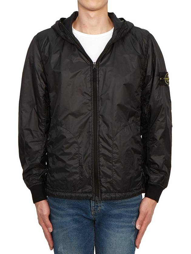 Compass Patch Hooded Jacket Black - STONE ISLAND - BALAAN 3