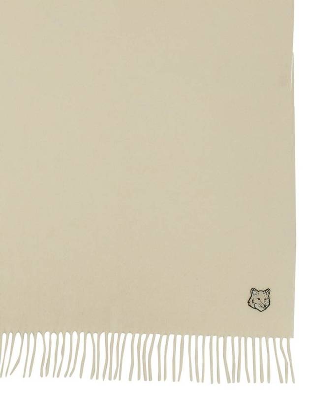 Wool Fox Head Muffler Ivory - MAISON KITSUNE - BALAAN 3