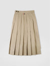 Classic Typewriter Midi Pleated Skirt Khaki - THOM BROWNE - BALAAN 4