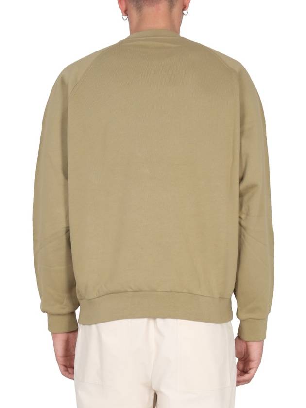 Embroidered Logo Crew Neck Sweatshirt Beige - SUNNEI - BALAAN 4