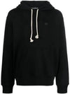 Face Logo Patch Hoodie Black - ACNE STUDIOS - BALAAN 2