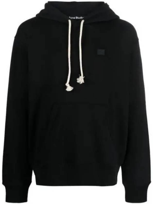 Face Logo Patch Hoodie Black - ACNE STUDIOS - BALAAN 2