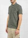 Pique Stretch Cotton Short Sleeve Polo Shirt Dark Green - STONE ISLAND - BALAAN 4