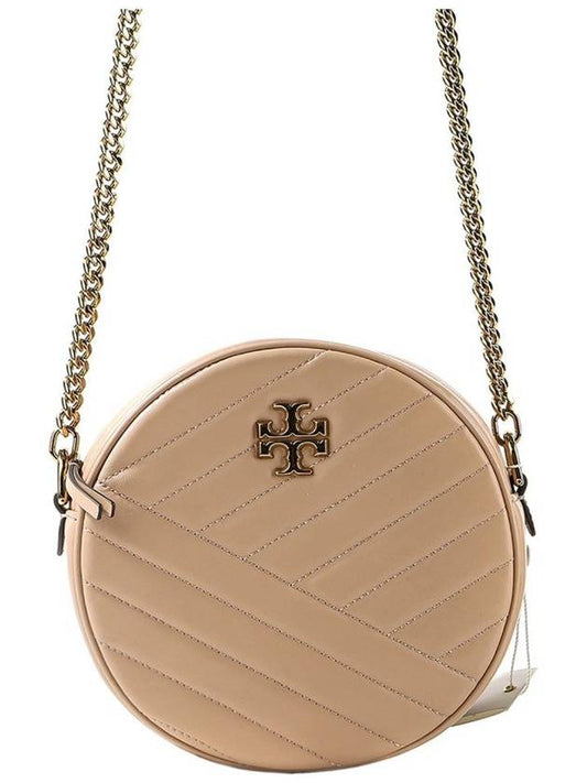 Kira Chevron Shoulder Bag Beige - TORY BURCH - BALAAN 2