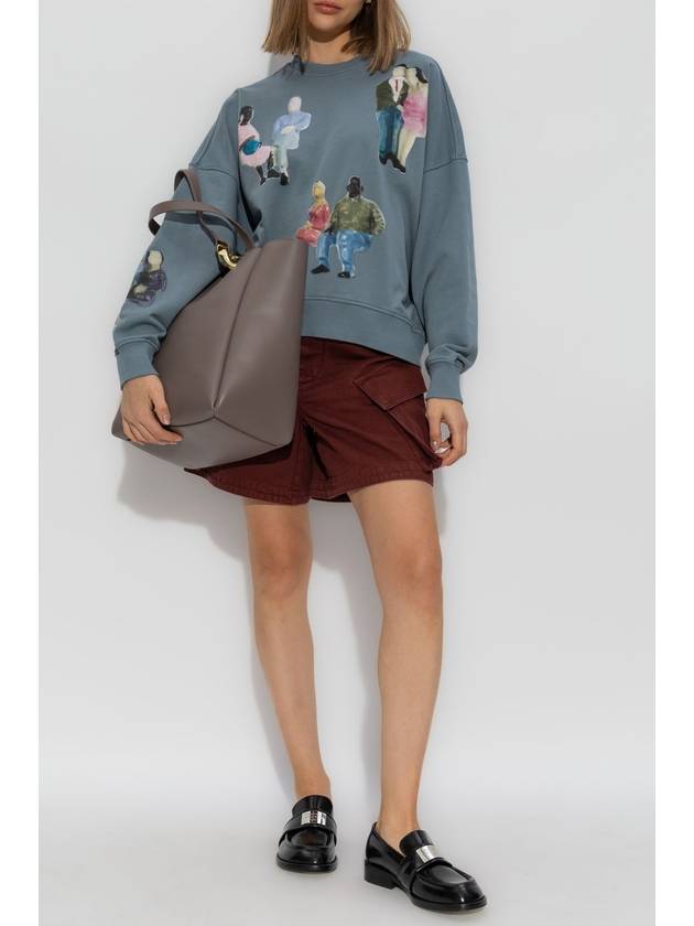 JW Anderson Printed Sweatshirt, Women's, Blue - JW ANDERSON - BALAAN 2