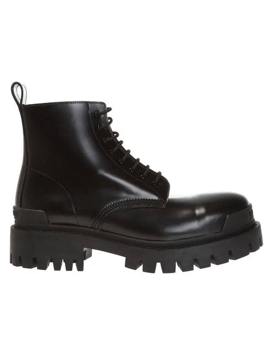 leather strike combat boots black - BALENCIAGA - BALAAN 1