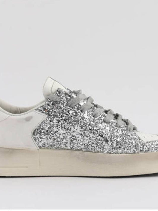 Stardan Glitter Low Top Sneakers Silver - GOLDEN GOOSE - BALAAN 2