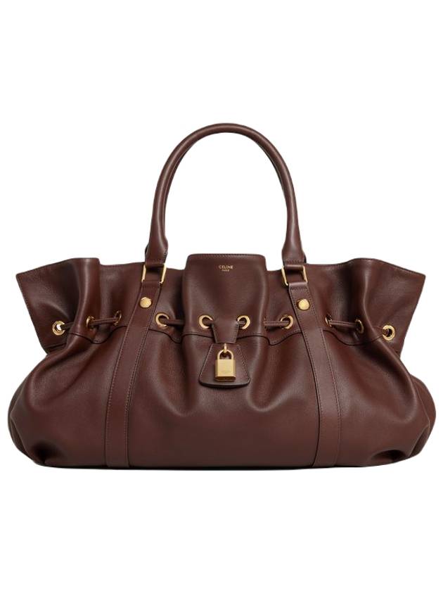 Medium Abbey Bag Supple Calfskin Chestnut - CELINE - BALAAN 2