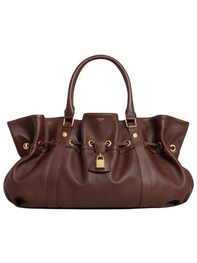 Medium Abbey Supple Calfskin Tote Bag Chestnut - CELINE - BALAAN 2