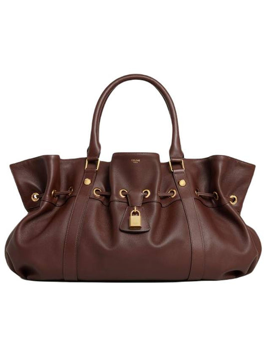 Medium Abbey Bag Supple Calfskin Chestnut - CELINE - BALAAN 2