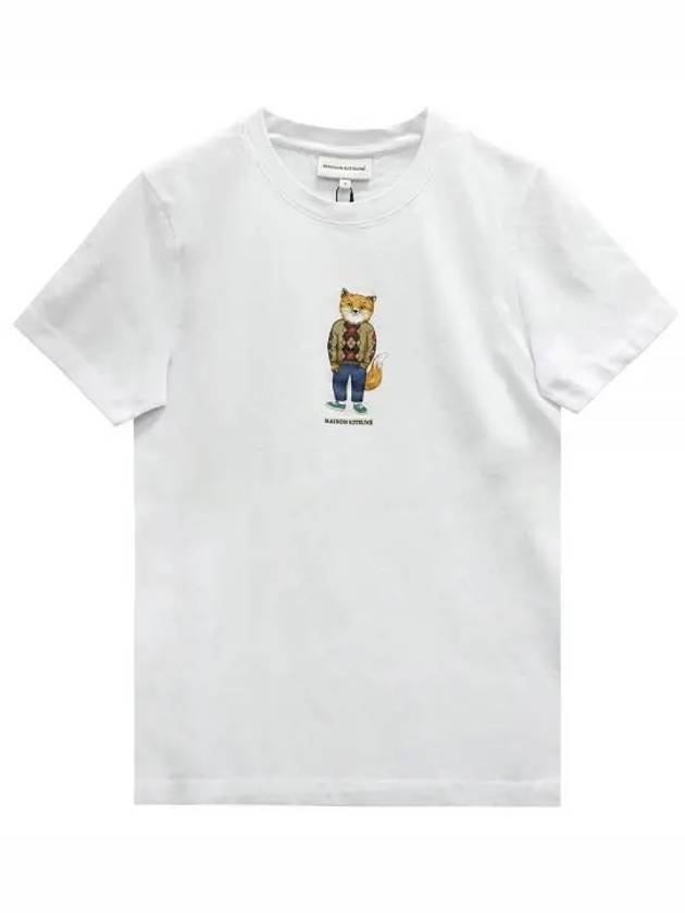 Dressed Fox Print Short Sleeve T-Shirt White - MAISON KITSUNE - BALAAN 2