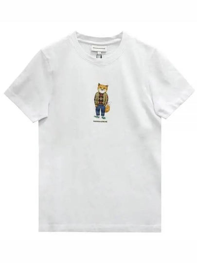 Dressed Fox Print Short Sleeve T-Shirt White - MAISON KITSUNE - BALAAN 2