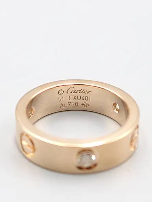 B4087500 18K pink gold 3 point diamond love ring 5 5mm No 11 - CARTIER - BALAAN 3