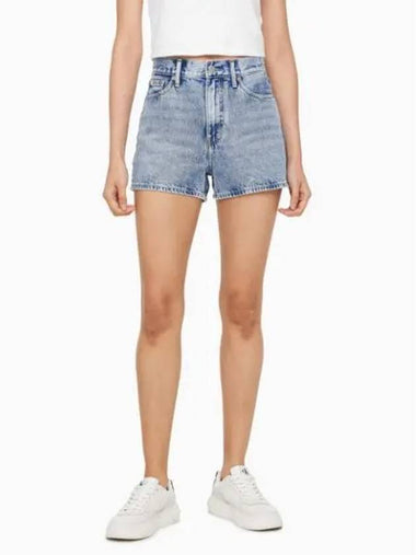 JEANS Women s Light Blue High Rise Denim Shorts J223957 1AA - CALVIN KLEIN - BALAAN 1