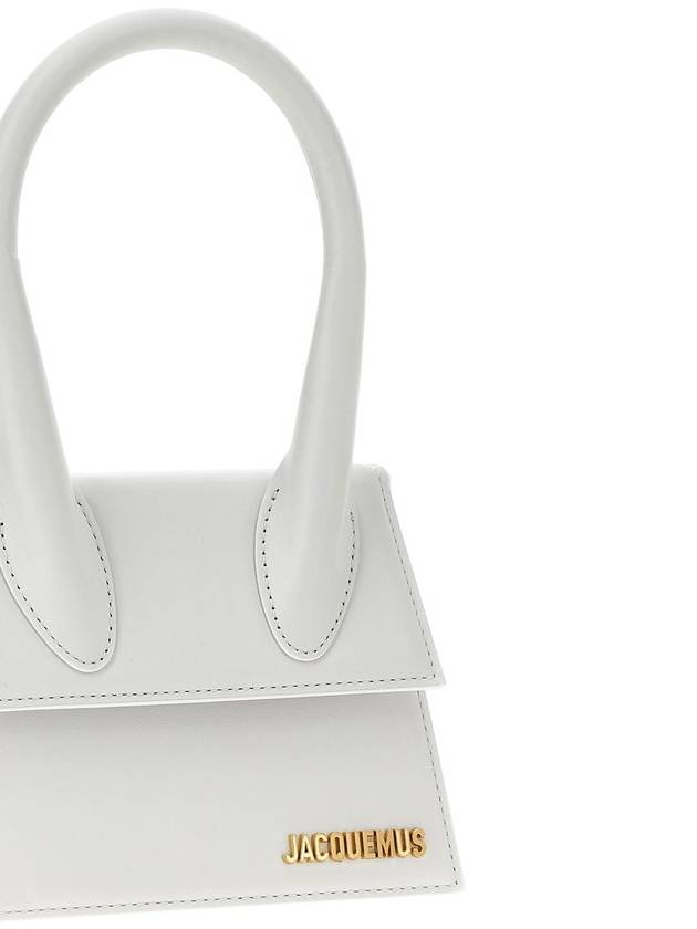 Le Chiquito Moyen Medium Leather Tote Bag White - JACQUEMUS - BALAAN 4