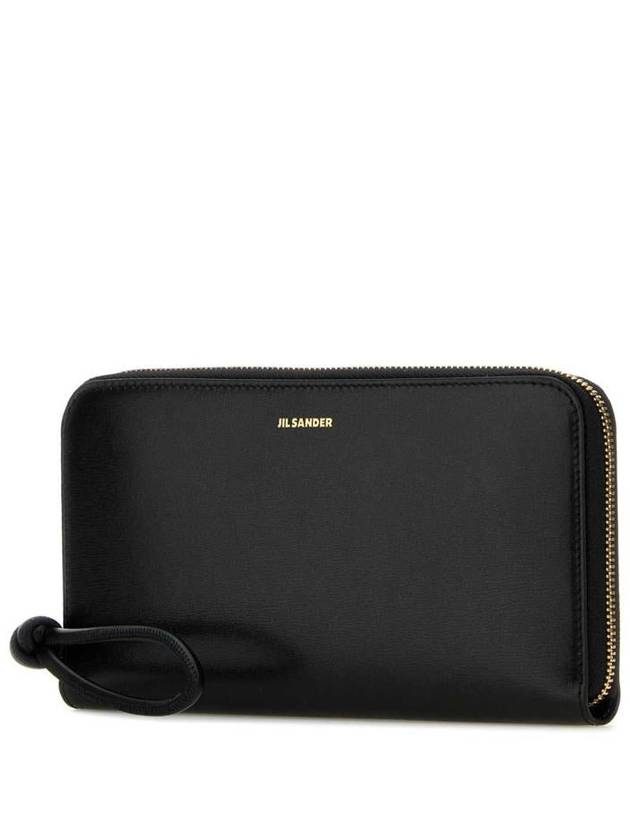 Logo All-Round Zipper Long Wallet Black - JIL SANDER - BALAAN 3