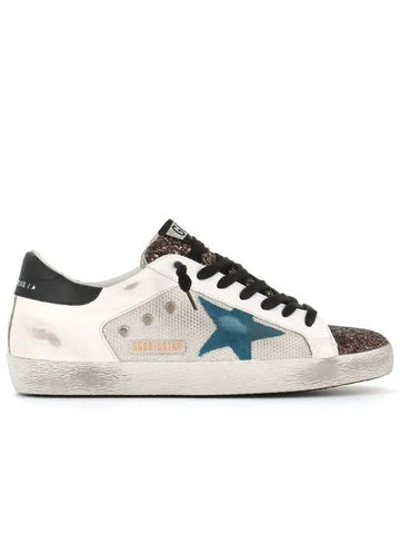 Superstar Glitter Low Top Sneakers Brown White - GOLDEN GOOSE - BALAAN 1