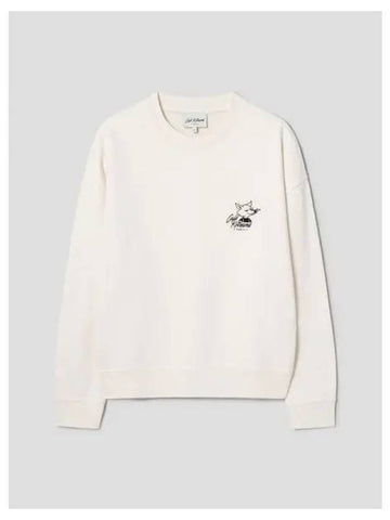 Unisex Cafe Kitsune Fox Relax Fit Sweatshirt Tapioca Domestic Product GM0024040987823 - MAISON KITSUNE - BALAAN 1