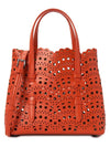 Mina 20 Vienne Wave Lux Calfskin Tote Bag Red - ALAIA - BALAAN 3