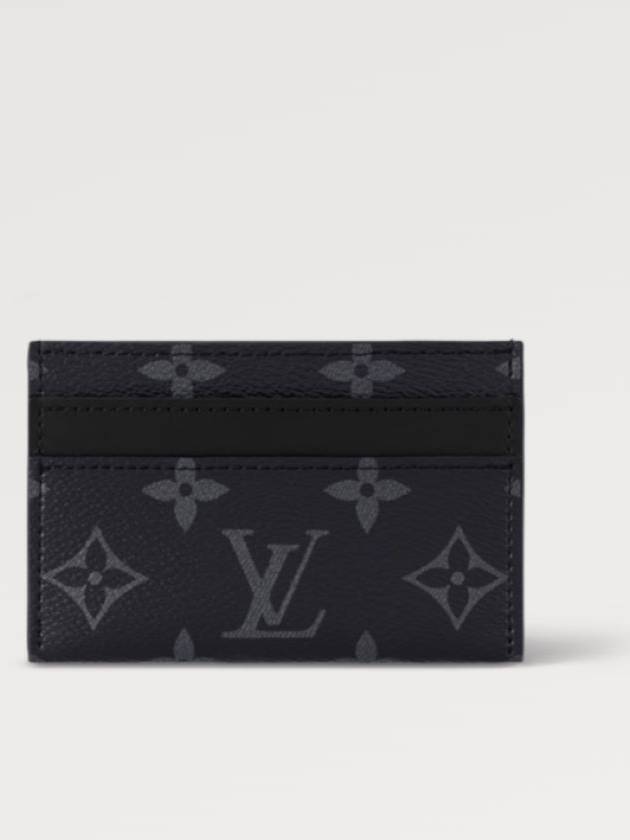 Monogram Eclipse Double Card Wallet Black - LOUIS VUITTON - BALAAN 3