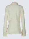 Crepe Scarf Blouse Warm White - ACNE STUDIOS - BALAAN 4