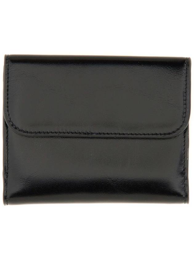 C Small Tri Fold Shiny Leather Bicycle Wallet Black - CHLOE - BALAAN 3